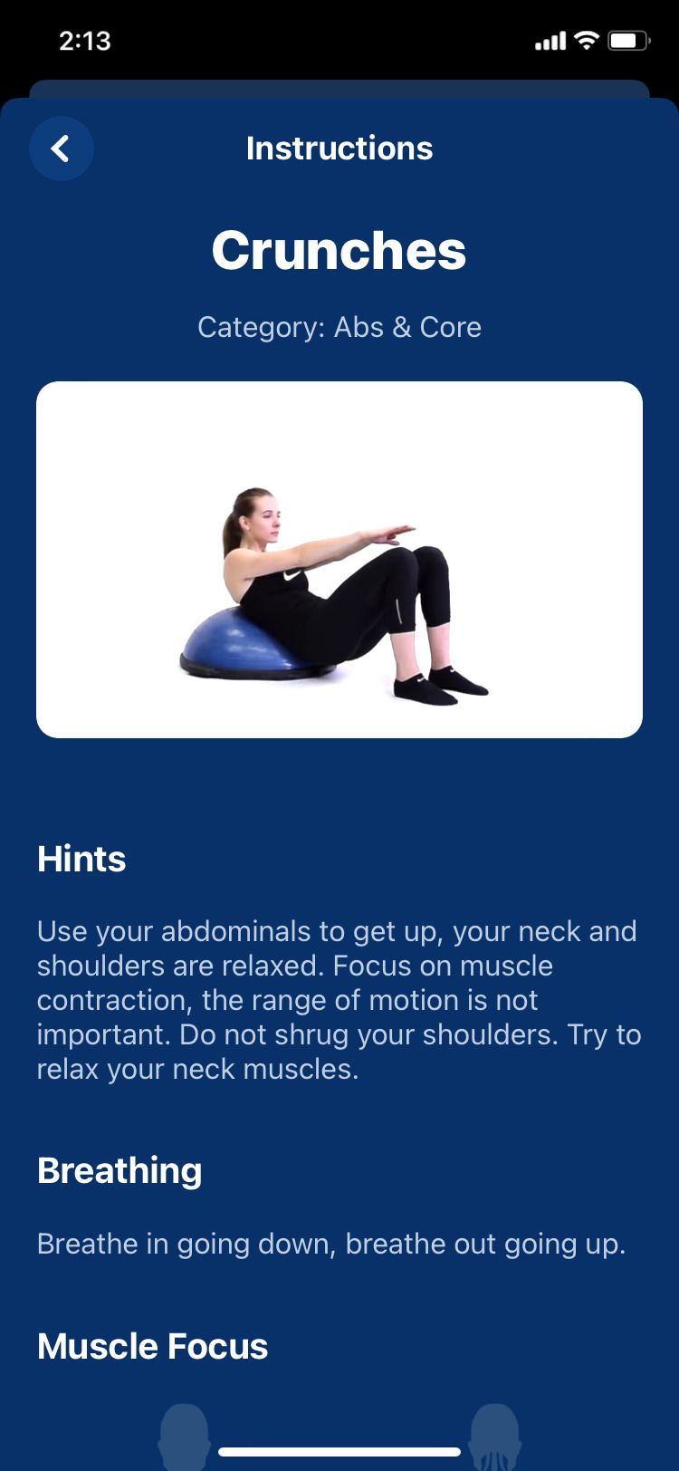 Fitify Fitness & Home Workout BOSU cranches